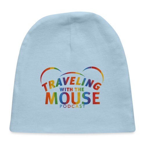 TravelingWithTheMouse logo transparent Rainbow Cr - Baby Cap