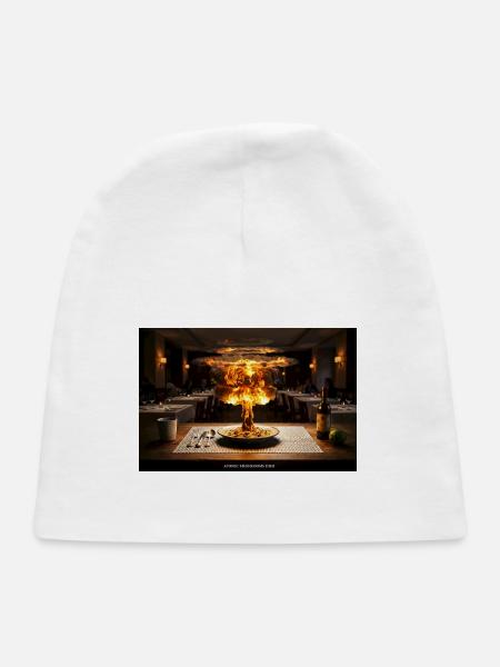 Atomic Mushrooms Dish - Baby Cap - white - Front