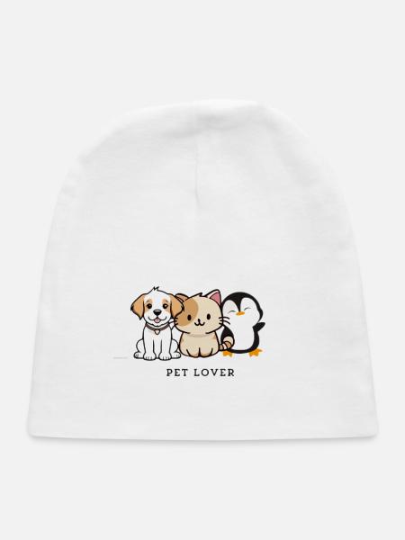 Pet Lover - Baby Cap - white - Front