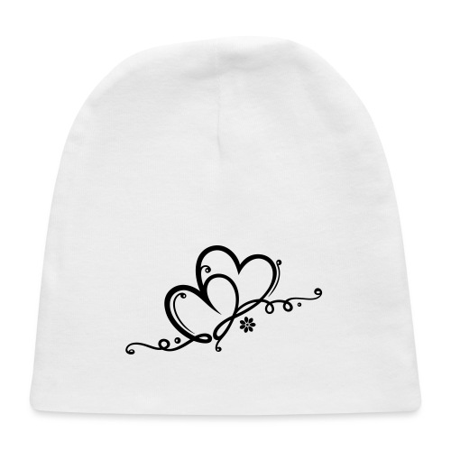 Two hearts with ornament and infinity - Baby Cap