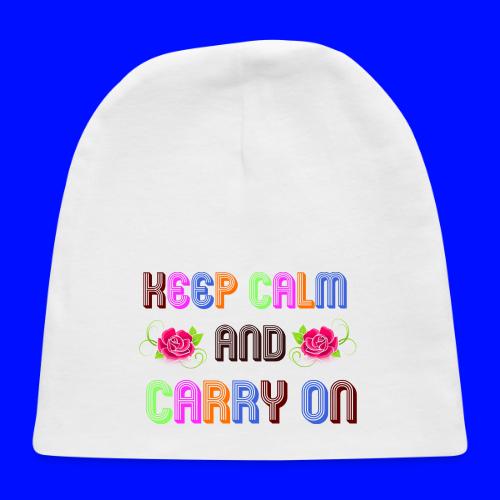 keep calm and carry on - Baby Cap