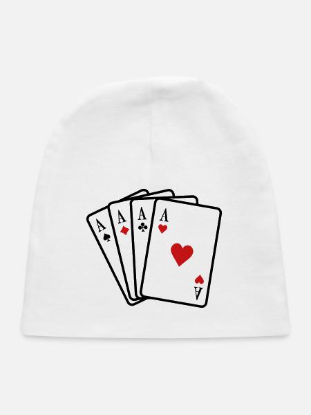 Poker - Baby Cap - white - Front