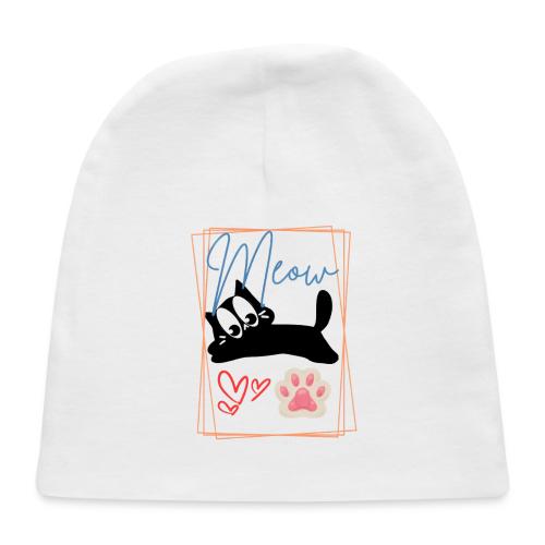 Meow Cat Paw Cute Kitty Lover Design - Baby Cap