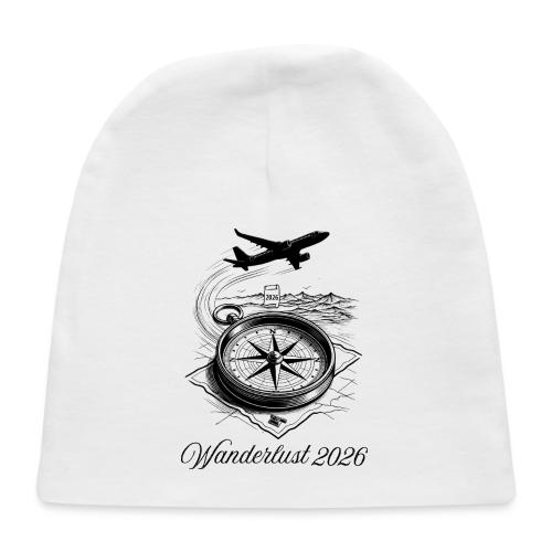 Wanderlust 2026 T-Shirt | Minimalist Travel Plane - Baby Cap