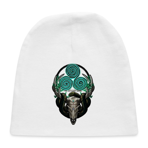 The Antlered Crown (White Text) - Baby Cap