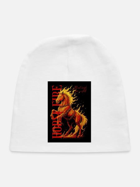 Cheval de Feu Deluxe - Casquette pour bébé - blanc - Devant