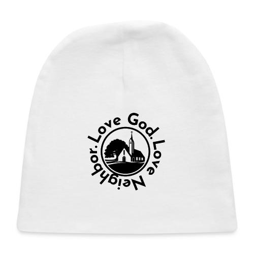 BW Love God Love Neighbor Emblem - Baby Cap