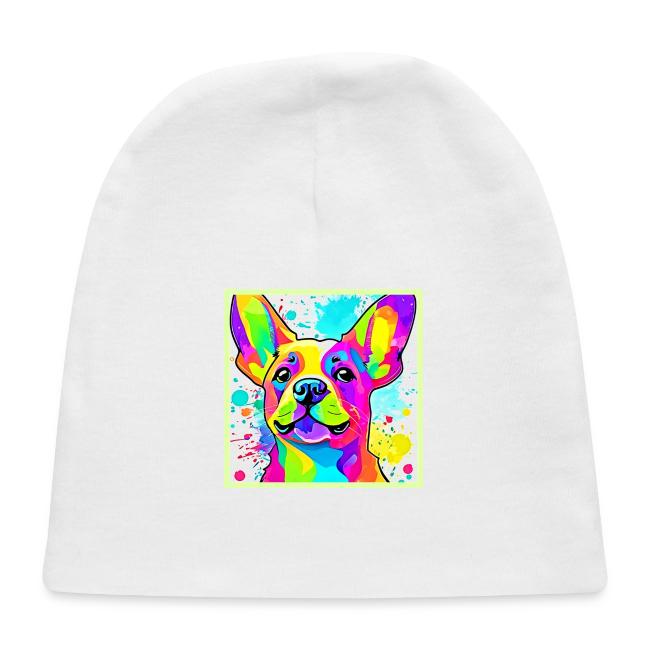 Vibrant Frenchie Bulldog Puppy Art