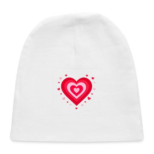 Layered Red & Pink Heart – Cute Valentine Love - Baby Cap