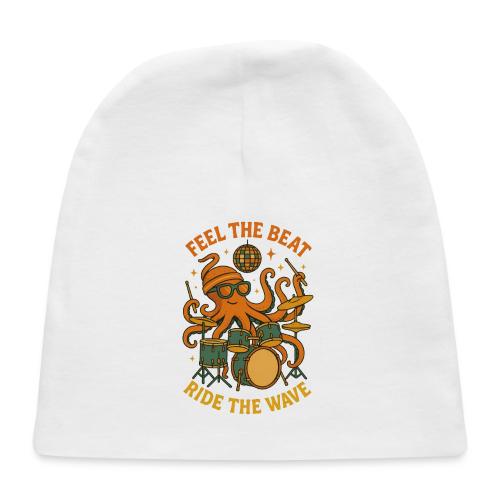 Feel the Beat Octopus Drummer Retro 70s t-shirt - Baby Cap