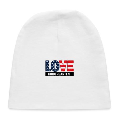 Love Kindergarten Patriotic Graduation - Baby Cap