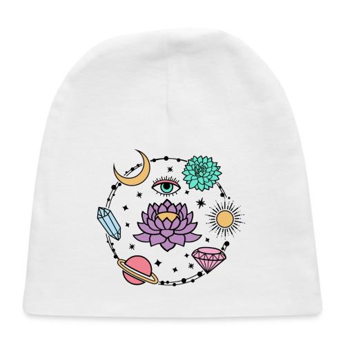 Healing Crystal, Moon, Flower, Sun - Baby Cap
