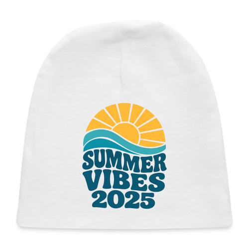 Summer Vibes 2025 Retro Sunset T-Shirt | Fun Beach - Baby Cap