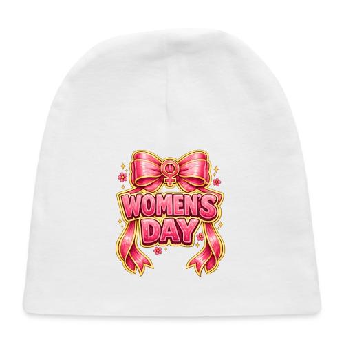 Cute Pink Bow Women’s Day Feminist Symbol - Baby Cap