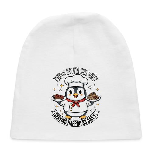 cute Penguin Chef-Funny Cartoon Daily Happiness - Baby Cap
