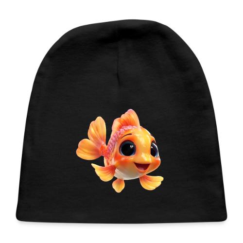 Cheerful 3D Orange Baby Fish - Baby Cap