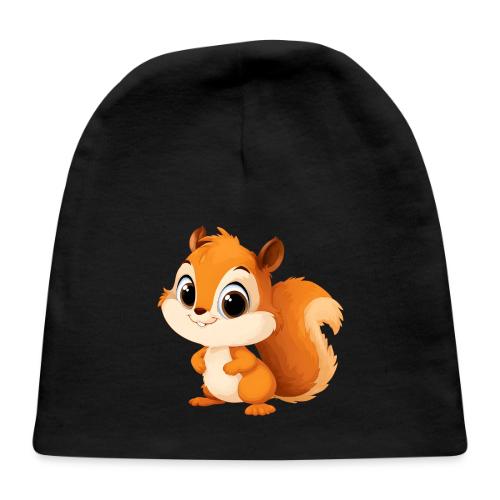 Playful Cartoon Squirrel with Big Innocent Eyes - Baby Cap