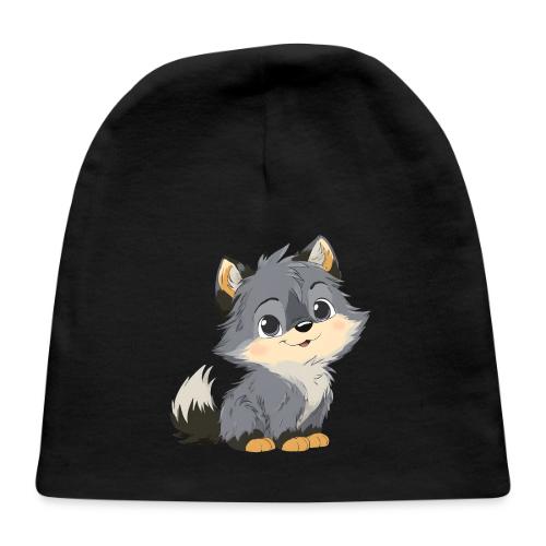 Cute Cartoon Baby Wolf with Innocent Eyes - Baby Cap