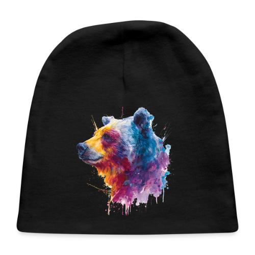 Watercolor Bear Portrait - Baby Cap
