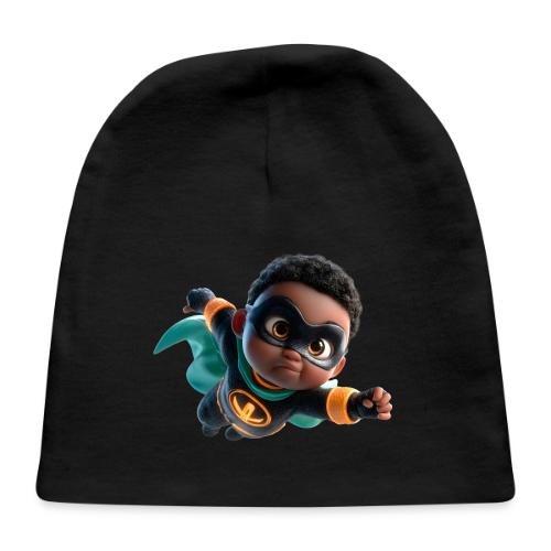 Brave Cartoon Superhero Boy in Green Cape - Baby Cap