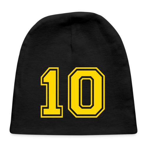 Number 10 in a classic athletic collegiate font - Baby Cap