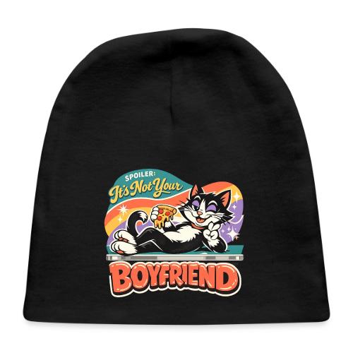 Sassy Cat Pride Pizza Retro Comic - Baby Cap