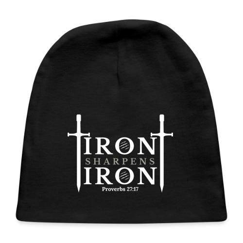 Iron Sharpens Iron - Proverbs 27:17 (White & Grey) - Baby Cap