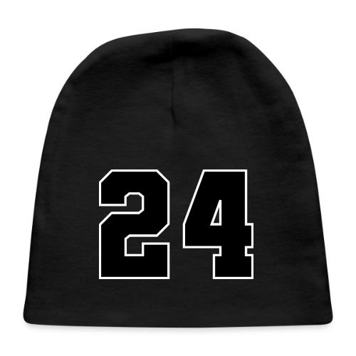Varsity Number 24 College Font - Baby Cap
