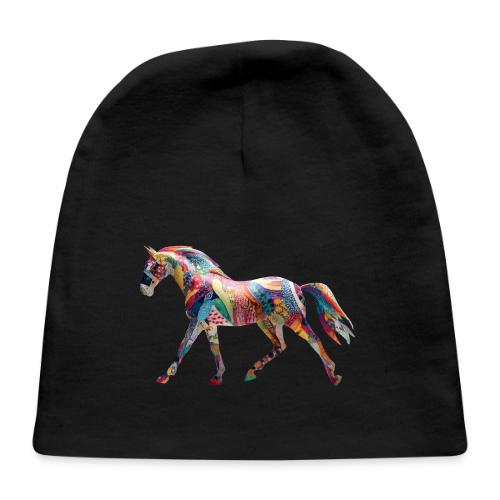 Colorful Abstract Horse Art Design - Baby Cap