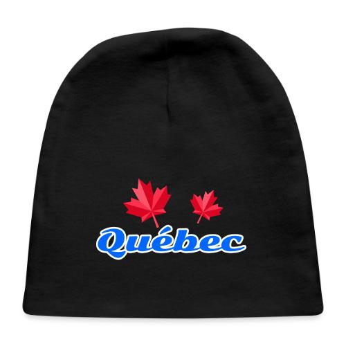Québec with two red maple leaves - Baby Cap