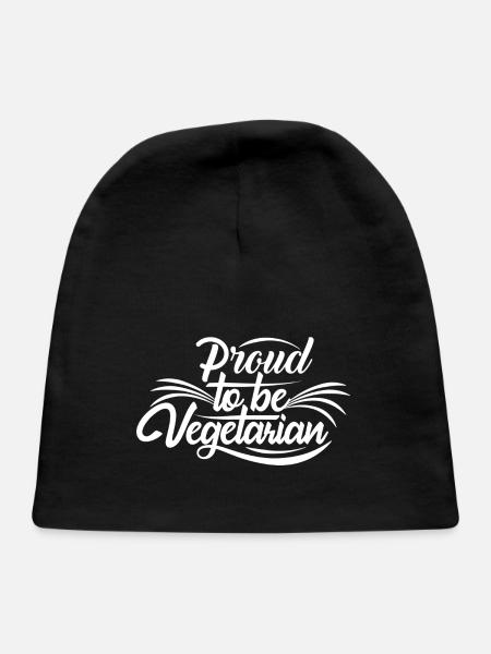 PROUD TO BE VEGETATION - Baby Cap - black - Front