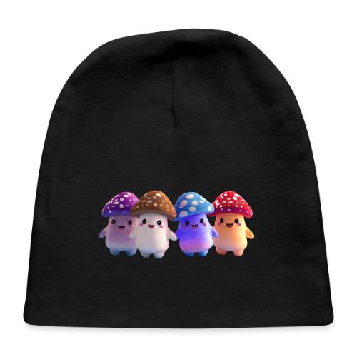 Colorful Cartoon Mushroom Quartet - Baby Cap