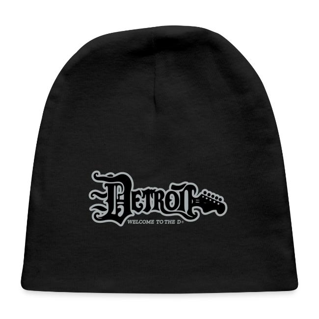DETROIT GUITAR WTTD BLK SLR REG FONT