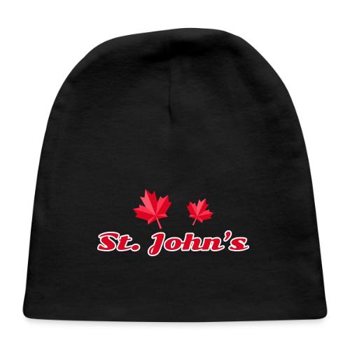 St. John's with two red maple leaves - Baby Cap