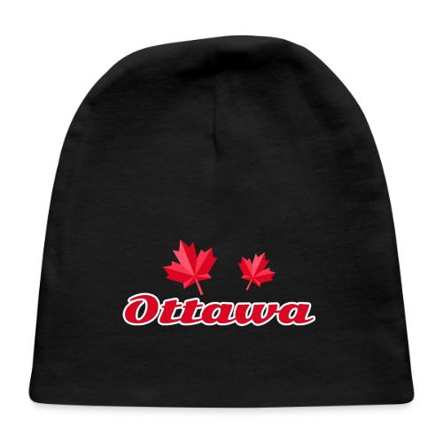 Ottawa with two red maple leaves - Baby Cap
