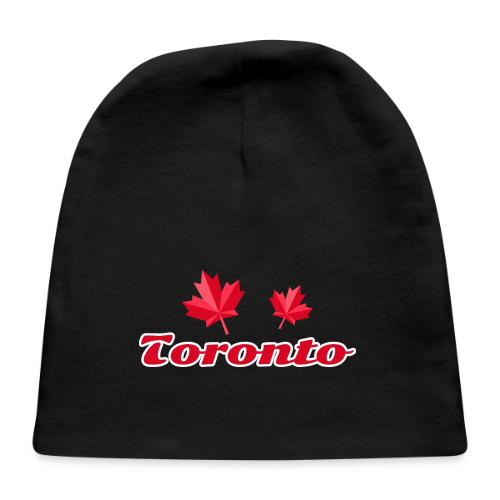 Toronto with two red maple leaves - Baby Cap