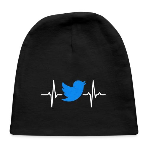Social Media Heartbeat Blue Bird Graphic - Baby Cap