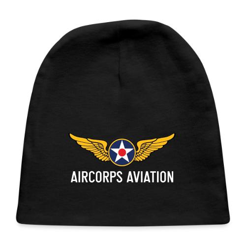 AirCorps Logo White Letters - Baby Cap