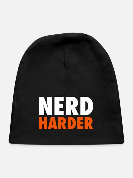 Nerd Harder - Baby Cap - black - Front