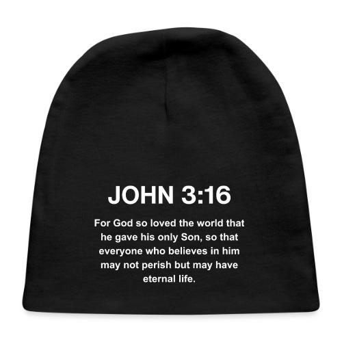 John 3:16 Christian Apparel – White - Baby Cap