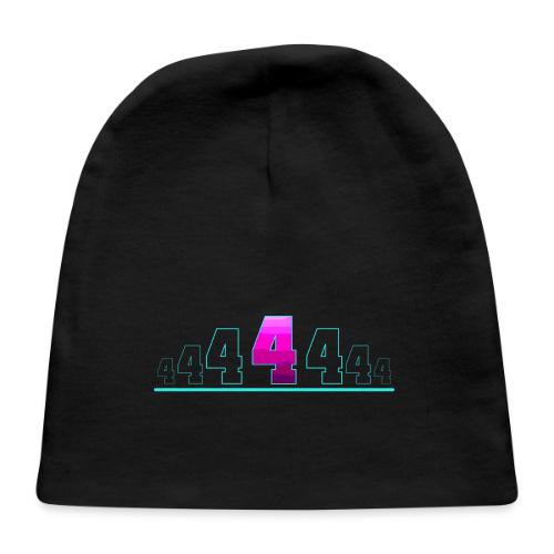 Number 4 in Magenta: Varsity Font - Baby Cap