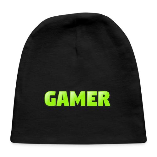 Gamer Neon Green Gaming Logo Design - Baby Cap
