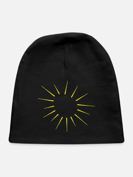 shine | sun > Vectorgraphic - Baby Cap - black - Front