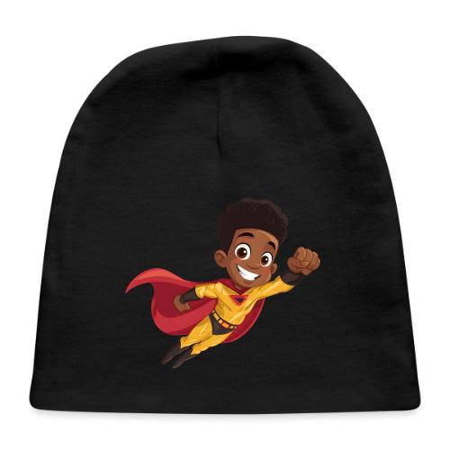 Flying Cartoon Superhero Boy in Red Cape - Baby Cap