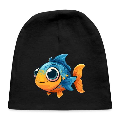 Colorful Cartoon Baby Fish in Blue and Orange - Baby Cap