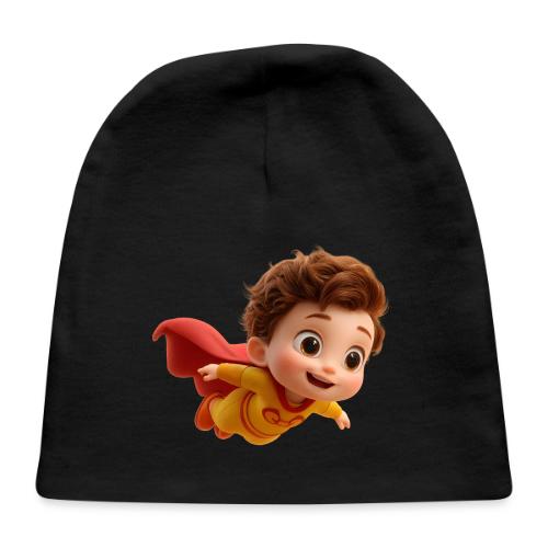 Flying Cartoon Superhero Boy in Yellow Suit - Baby Cap