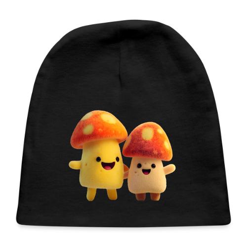 Joyful Cartoon Mushroom Duo - Baby Cap