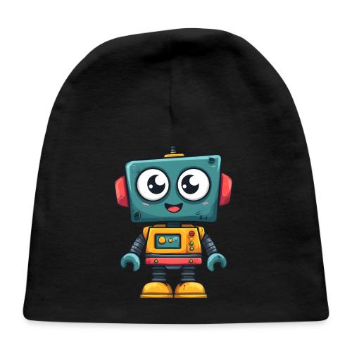 Cute Cartoon Robot Standing with a Smile - Baby Cap