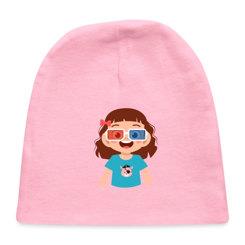 Girl red blue 3D glasses doing Vision Therapy - Baby Cap