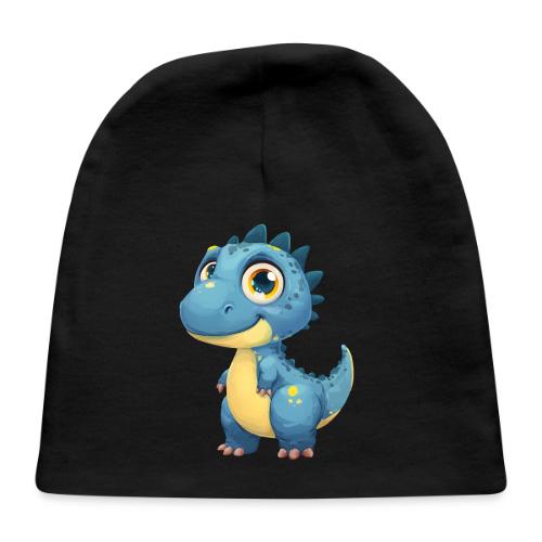 Smiling Blue and Yellow Baby Dinosaur - Baby Cap